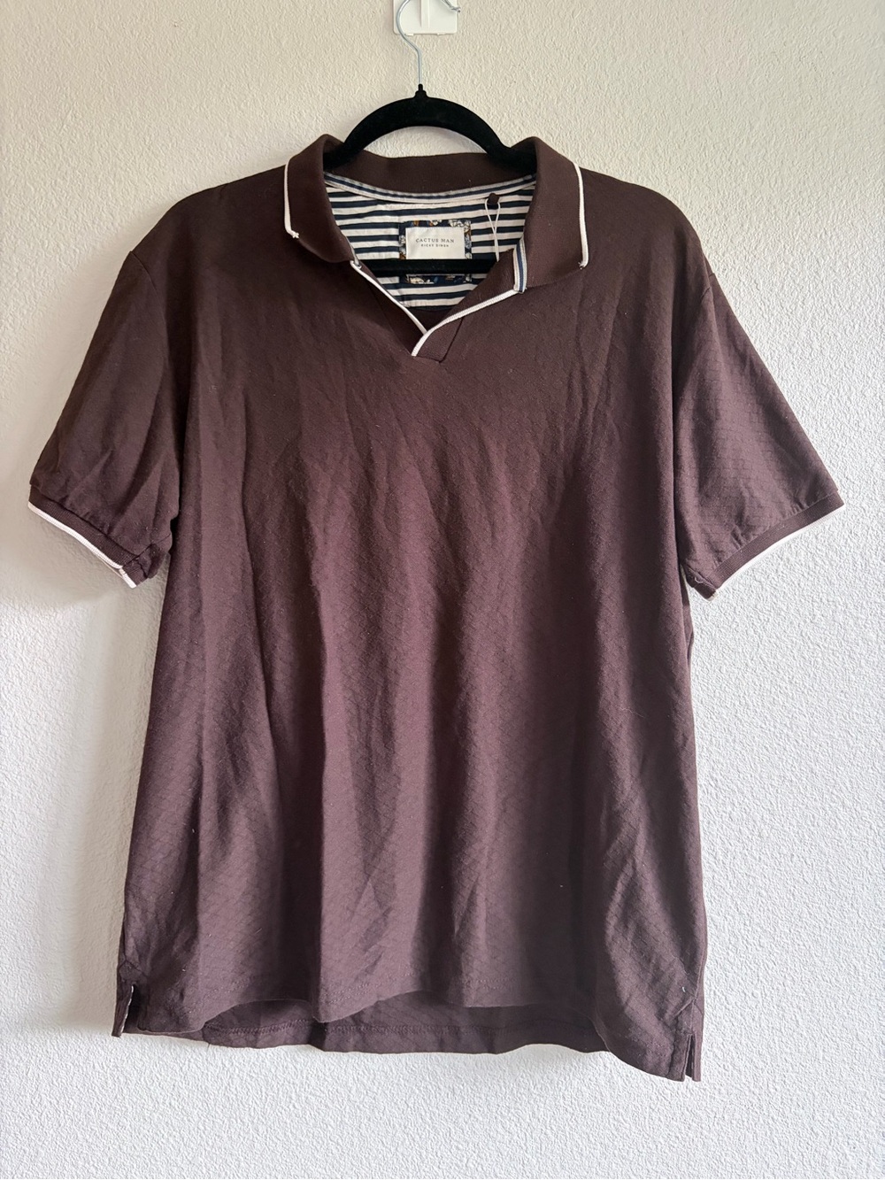 Cactus Brown Polo with White Trim